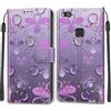 TOMYOU Cover per Huawei P10 Lite, petalo | Antiurto Protettiva Portafoglio, Slot per Schede, Magnetica, Custodia in Pelle PU, Libro Flip,Funzione Stand