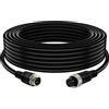 Lonlonty Telecamera posteriore per camion 12V CCD IR Telecamera di backup per visione notturna con cavo 4 pin da 15 m per auto camion autobus