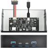 NFHK HUB USB 3.1 tipo A e tipo C NFHK da 10 Gbps, 4 porte, pannello frontale, connettore tipo E per scheda madre, cavo da 10 Gbps per vassoio CD-ROM da 5,25
