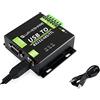 Waveshare USB TO RS232 / RS485 / Ttl (UART) Industrial Isolated Converter with Original FT232RL Inside Aluminium Alloy Enclosure Power/Adi Magnetical Isolation,TVS Diode