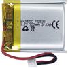 HXJNLDC Batteria ricaricabile al polimero di litio CC 3.7V 900mAh 102530, adatta per prodotti elettronici fai da te 3.7-5V con sostituzione della batteria a 2 fili incorporata e luci LED
