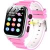 POKUJNFY Smartwatch Bambini 26 Giochi Contapassi Telefono SOS Fotocamera HD Video Player MP3 Musicale Sveglia Calorie Digitale Orologio Bambino Bambina Ragazzi e Ragazze