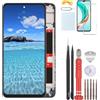 YHX-OU 6.67'' Nero+Telaio TFT Schermo per Oppo A80 5G CPH2639 LCD Display Touch Screen Digitizer Ricambio Assembly con Utensili Inclusi + Vetro temperato