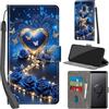 PHINIENLAND Cover per Samsung Galaxy S9 Plus Case PU Pelle Custodia [Kickstand] [Chiusura magnetica] [Slot per Schede], Portafoglio Flip Custodia per Samsung S9 Plus,Rose blu