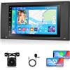 Motorsi 4GB + 64GB Carplay Autoradio per Ford Transit/Fiesta/Focus/Galaxy/Mondeo/Fusion/Kuga/C-Max/S-Max/Connect con Android Auto GPS WiFi FM/RDS Radio SWC Canbus Bluetooth EQ + Telecamera Posteriore