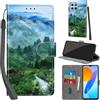 PHINIENLAND Cover per Honor X8 5G / X6 4G PU Pelle Custodia Flip Foresta