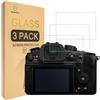 Mr.Shield Vetro Temperato Pellicola per Panasonic GH6/GX9/GX85 3-Pezzi | 9H Durezza Protezione Schermo Senza Bolle Protettiva