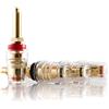 HiFi Lab - Morsetti placcati oro 24 k, terminali presa a banana, connettori audio di alta qualità, saldabili, 4 mm, 8 pezzi