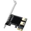 MZHOU PCI-E da 1 a 2 PCI-Express 16X Slot Scheda Riser - Scheda Moltiplicatore Adattatore USB 3.0 a Maggiore Stabilità per Bitcoin Mining Compatibile con Windows
