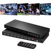 PORTTA Matrice HDMI 4x4 4K 60Hz, PORTTA 4 in 4 Out Switch Splitter con ARC, estrattore audio Toslink da 3,5 mm, 16 modalità EDID, downscale 4K e supporto remoto IR HDMI 2.0b, HDCP 2.3/2.2/1.4, HDR, 18 Gbps