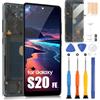 ARSSLY Schermo per Samsung Galaxy S20 Fe SM-G780F/Galaxy S20 Fe 5G SM-G781B LCD Display Touch Screen Assembly con Riparazione Kit(6,5, Nero con Cornice, Senza sblocco impronta)