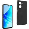 REY Cover in Gel TPU Nera per Oppo A57 4G - A57s 4G - A77 4G, Ultra Sottile 0,33 mm, Morbido Flessibile, Custodia Silicone