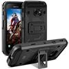 BEZ Cover per Xcover 4, Cover per Xcover 4s, Heavy Duty Compatibile con Samsung Galaxy Xcover 4/ 4s, Holster Kickstand [Antiurto] Custodia Paraurti Rugged Adatta - Nero