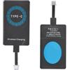 VBESTLIFE Ricevitori per Caricabatterie Wireless, 2PCS Universal Type-C Qi Wireless Adesivo Autoadesivo Ricevitore di Ricarica per Telefono Cellulare