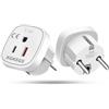 XGKEGS 2 adattatori US to EU, adattatore USA Germania, adattatore americano tedesco, adattatore spina US to EU, adatto per l'uso negli Stati Uniti, Giappone, Canada, Messico