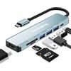 baolongking Hub USB C, adattatore multiporta USB-C 7 in 1 con PD da 100 W, HDMI 4K, 3 porte dati USB-A, schede SD e TF per MacBook Air/Pro, iPad Pro, Chromebook, Huawei, Galaxy, laptop, ecc.