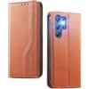 FANFO Custodia per Oukitel C1 / C1 Pro, Cover Wallet in PU Pelle Durabile [Standard Business], Protezione Completa, con Funzione Stand e Chiusura Magnetica.- Brown