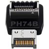 LeHang 2x USB 3.2 Connettore interno pannello frontale Tipo-E Adattatore ad angolo di 90 gradi Adattatore USB C Header 90 gradi (PH74B)