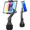 Peastrex Supporto per tablet da auto, supporto per iPad con braccio regolabile da 15 pollici, per tablet iPhone 4,7-13, iPad Pro Air Mini, Fire, iPhone 16 15, Galaxy S25 S24 Z Fold 6 5