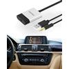 CHOOCL Adattatore Bluetooth con cavo Y per BMW USB & AUX ricevitore Bluetooth compatibile con sistema CIC/CCC - Alta qualità aptX-HD Sound