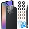 YHX-OU 2 Pezzi Fotocamera Lente Posteriore in Vetro di Ricambio per Samsung Galaxy A54 5G Lente Vetro Camera Posteriore con pinzette + 2 Pezzi Camera Vetro temperato