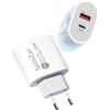 SoloZar PD 20W Fast Charger, 2 porte USB 3.0 e PD Type-C, Wall Charger MFI