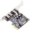 NFHK USB3.1 Gen1 5Gbps Dual Type-A & Type-C USB-C femmina a PCI-E Express 1x adattatore scheda uPD720201 con staffa a basso profilo