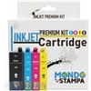 Mondo Stampa Kit 4 Cartucce d'Inchiostro Compatibili per Epson T1306 Serie T1301 T1302 T1303 T1304 per Stylus Office BX635FWD BX535WD SX525WD BX625FWD BX935FWD WorkForce WF-3520DWF WF-7515