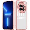 PanXCase Cover Trasparente per Realme 12 Pro 5G / Realme 12 Pro Plus 5G / 12+ 5G - Custodia Clear con Lens Protector Ultra Sottile Morbida Antiurto con Protezione Fotocamera (Rosa)