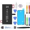 OnlyTech - Batteria di ricambio Premium per iPhone 14-3279 mAh, qualità identica - Kit 12 Strumenti Professionali e adesivo schermo Incluso