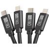 CABLETEX USB C cable to USB 3.0 type C 1m power and data cord set (2 pack) nylon braid for USB 3.1 laptops and smartphones Nexus 5X, 6P, OnePlus 2, OP 3, HTC 10, MacBook Pro - BLACK/BLACK