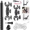 RATSTONE Accessori Per Insta 360 x4,Per Insta 360 x3 Kit Moto,Supporto Per Videocamera,Rotazione Di 360 Gradi,Doppio Morsetto,Alluminio,Doppia Stabilità,Per Insta360 x4,x3,x2,Per One Rs,Per Ace,Ace Pro