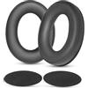 TaiZiChangQin Cuscinetti auricolari di ricambio compatibili con cuffie Sennheiser HD620S, cuscinetti auricolari in pelle e memory foam, colore nero