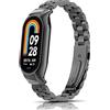 ToVioc Cinturino Compatibile con Xiaomi Mi Band 7/8, Smart Band 7 Pro/8 Active, Xiaomi Redmi Smart Band 2, Cinturino di Ricambio Regolabile in Acciaio Inossidabile Metallo