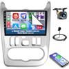 Inefala 8 Core 4+64GB Radio per Renault Logan 1 Sandero 2009-2015 Dacia Duster 2010-2017 Android 15 con Wireless CarPlay Android Auto, 9'' Stereo Touch con Bluetooth WIFI 59UI 32 EQ DSP GPS