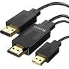 FOINNEX Cavo a DisplayPort 2M, Convertitore HDMI su DP, 4K@60Hz, Cavi con Audio per XBOX One, NS, Mac Mini, PC a Monitor e TV
