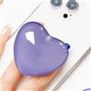 Arthevermil Cute Heart Phone Grip - Kawaii Light Purple Crystal Glass Love Handle Phone Grip, Large 3D Shiny Phone Holder Stand Compatible with Kindle, iPhone, Phone Charms and Accessories for Girls and Women