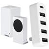 Joso Per hub USB con 5 porte per la serie Xbox, porta USB ad alta velocità, adattatore adattatore compatibile con console Xbox serie x/s, splitter hub con 4 USB-A 2.0+ 1 tipo C - bianco