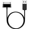 VBESTLIFE Cavo Dati del Cavo del Caricatore USB, Caricatore del Cavo Dati USB di 1M Applicabile per Galaxy Tab 2 10.1 P5100 P7500 7.0 Plus T859 Nero