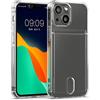 kwmobile Cover compatibile con Apple iPhone 13 mini - Crystal Case in silicone TPU - Custodia con slot per carte - trasparente