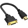 Bolwins C42S Cavo adattatore HDMI a DVI (24+5) femmina a HDMI maschio adattatore 4K Full HD 1080p 60Hz TV proiettore PC