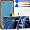 SRJTEK OLED per Google Pixel 7 Pro 5G Digitalizzatore LCD per Google Pixel 7 Pro Sostituzione dello schermo per Google Pixel 7 Pro GP4BC GE2AE GFE4J Touch Screen Assembly con telaio (nero, con cornice