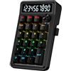 Redragon K733 PRO - Cuscinetto numerico RGB con guarnizione wireless, tastierino numerico meccanico a 22 tasti w/PC e modalità di calcolo, display calcolatrice a 10 cifre, controllo manopola