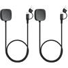 ELUTENG Caricabatterie Compatibile con Versa 4/Versa 3/ Sense 2/ Sense, 2 Pezzi Ricambio Cavo Magnetico di Ricarica [3,3FT/100CM] Caricabatteria con Porta USB A e C, Nero
