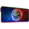 DORRISO RGB Tappetino per Mouse Gaming 12 Effetti Luce 900x400mm XXL Grande LED Mouse Pad Superficie Liscio Base Gomma Antiscivolo Tappetino per Computer PC e Laptop Tappetino per Mouse Pianeta A