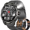 SGDDFIT 1,85'' AMOLED Smartwatch Uomo con Chiamate Bluetooth, 2025 Nuovo Orologio Fitness con 24/7 Monitor Temperatura Corporea Sonno e Cardiofrequenzimetro, SpO2, Orologio Sportivo 3ATM iOS Android (Nero)