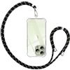 Anfire Collana universale per tutti gli smartphone, cinturino per cellulare da appendere con pad, cordino per cellulare per attività all'aperto, viaggi, supporto per cellulare, regolabile e rimovibile