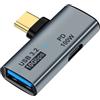 Ksywydu USB-C a USB 3.0 OTG 100W PD, Tipo C a USBA OTG PD da 100 W e Trasferimento Dati 10 Gbps, Splitter Tipo C a USBA per Laptop, Tablet, Smartphone, iPhone, Meta Quest 2, e Altri Dispositivi Type C