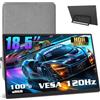 Sucrnide Monitor portatile da 18,5 pollici, 120 Hz, manicotto 1080p, 100% sRGB FHD HDR USB HDMI con VESA Ultra Slim Portable Monitor per laptop, switch, console di gioco