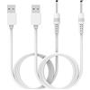 Chofit 2 x caricabatterie USB CC di ricambio compatibili con Huion P80/GT-P80/PF150/PE330/Q11K V1/GT 185/H610 Pro/GAOMON PD1560/UGEE M708/2150 - Cavo di ricarica per pennino grafico, jack da 2 mm